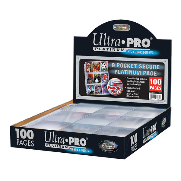 100 Secure Platinum Series Albumseiten für 9 Karten von Ultra Pro (3-Loch)