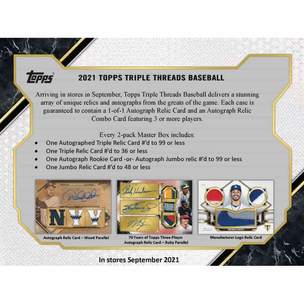 Topps Triple Threads MLB 2021 Hobby Box