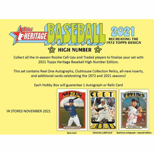 Topps Heritage High Number MLB 2021 Hobby Box