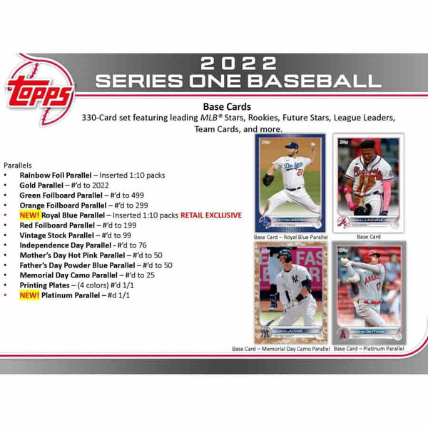 Topps MLB 2022 Series 1 Retail Box