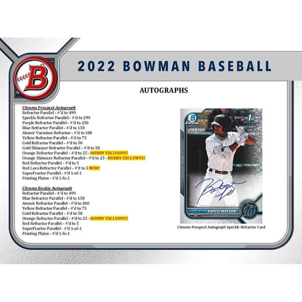 Bowman MLB 2022 Hobby Box