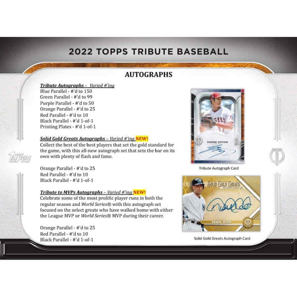 Topps Tribute MLB 2022 Hobby Box