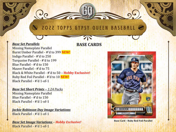 Topps Gypsy Queen MLB 2022 Hobby Box