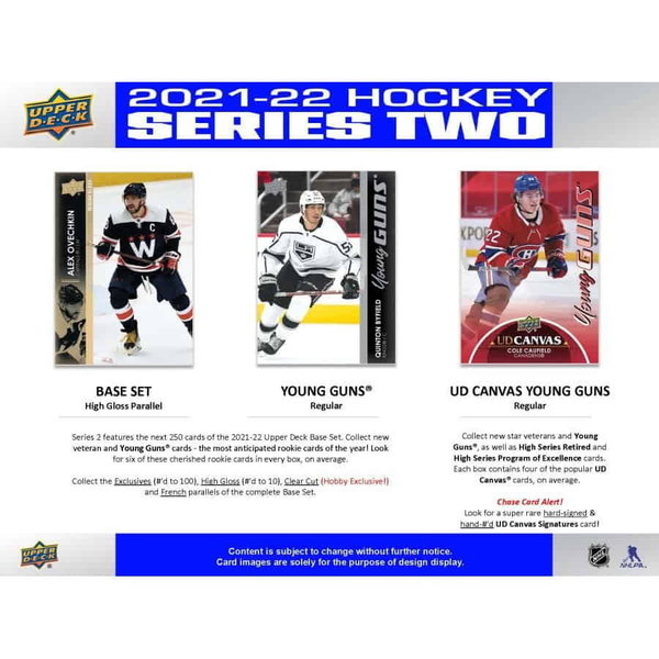 Upper Deck Series 2 NHL 2021/22 Hobby Box