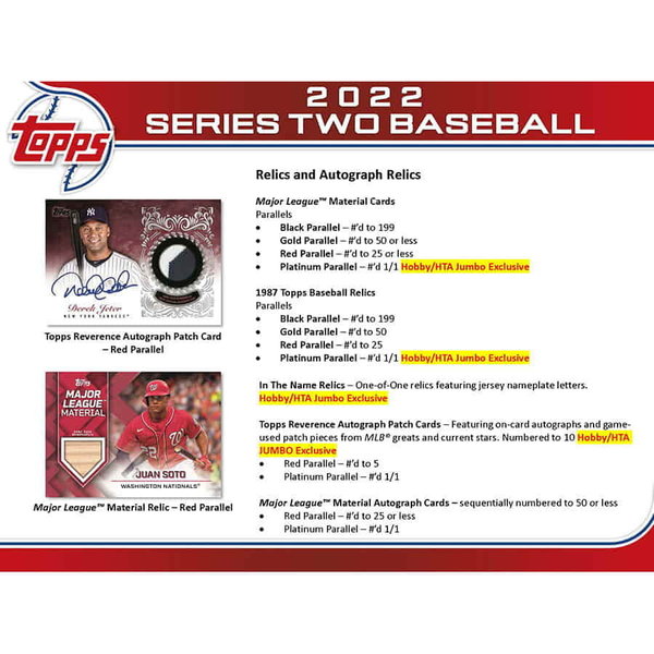 Topps MLB 2022 Series 2 Jumbo Box