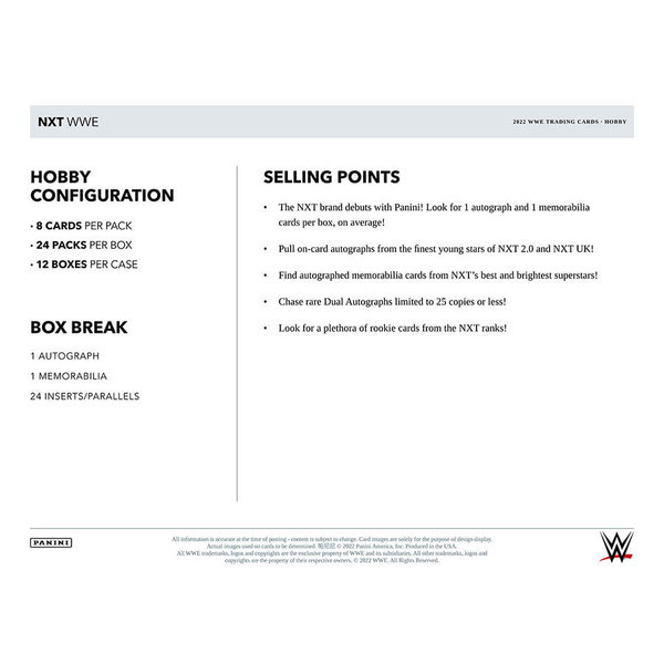Panini NXT WWE 2022 Hobby Box