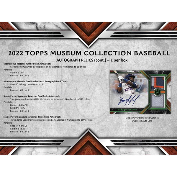 Topps Museum Collection MLB 2022 Hobby Box (14./15.9.)