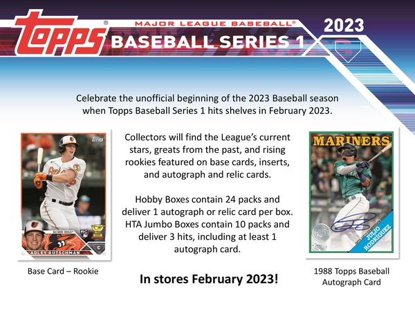 Topps Series 1 MLB 2023 HTA Jumbo Box