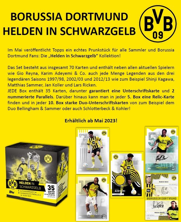 Topps Borussia Dortmund Helden Team Set 2022/23 Hobby Box